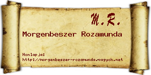 Morgenbeszer Rozamunda névjegykártya